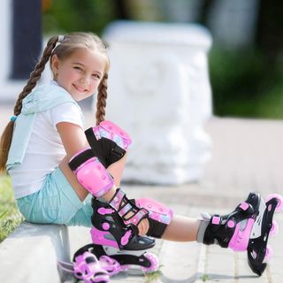 Protecciones Patines Niños Unicornio + Bolso