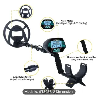 Metal Detector GT3028 con Pala y Auriculares