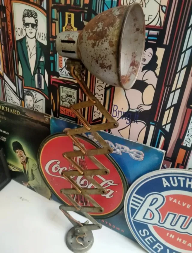 Lámpara Flexo Acordeón Vintage Años 70