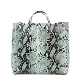 Bolso Shopping efecto piel serpiente