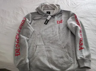 Sudadera DC Gris con Logo y Estampado