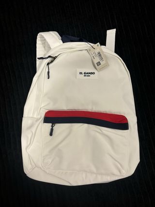 Mochila El Ganso Blanca con Detalles