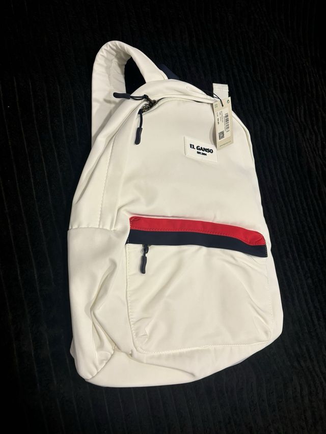 Mochila El Ganso Blanca con Detalles