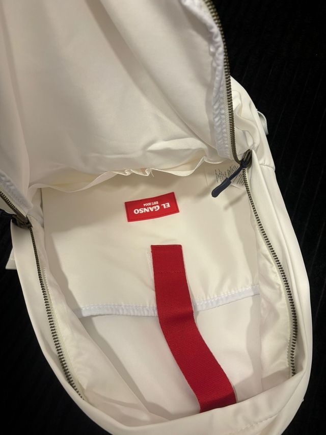Mochila El Ganso Blanca con Detalles