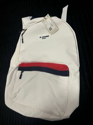 Mochila El Ganso Blanca con Detalles