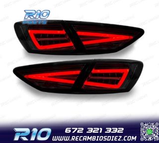 PILOTOS SEAT LEON 3 5F 12-20 DINAMICO LED NEGRO OEM LED