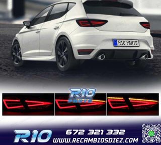 PILOTOS SEAT LEON 3 5F 12-20 DINAMICO LED NEGRO OEM LED