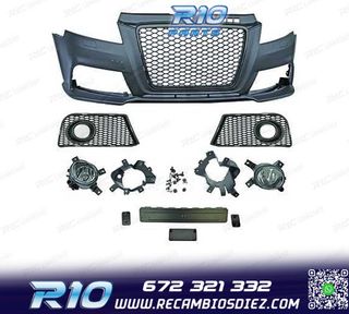 PARAGOLPES DELANTERO AUDI A3 8P 08-12 LOOK RS3 PDC + FAROS A