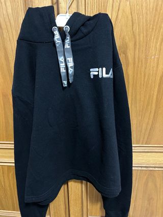 Sudadera Fila Negra con Logo