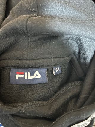 Sudadera Fila Negra con Logo