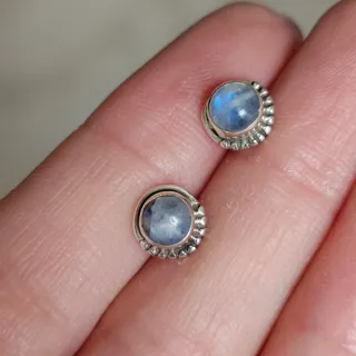 Pendientes Plata 925 Piedra Luna