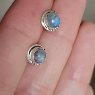 Pendientes Plata 925 Piedra Luna