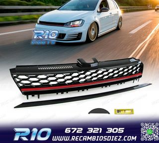 PARRILLA VOLKSWAGEN VW GOLF 7 VII 12-17 LOOK R NEGRO ROJO