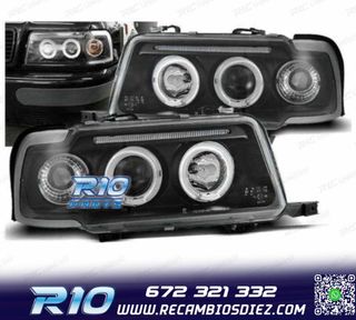 FAROS AUDI 80 91-94 OJOS ANGEL FONDO NEGRO