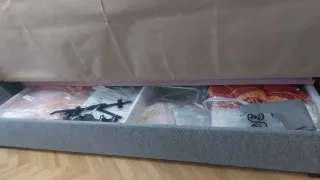 Sofá Cama Gris Plegable