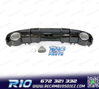 DIFUSOR AUDI A4 B9 S LINE 16- LOOK RS4 NEGRO BRILLO