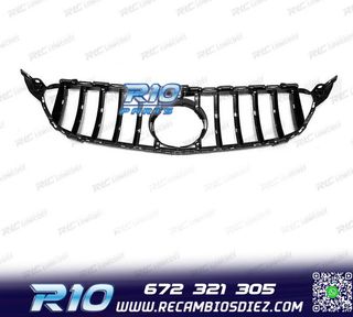 PARRILLA MERCEDES W205 14-18 LOOK AMG GT CROMO NEGRO