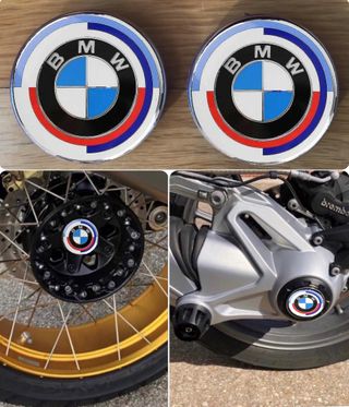 2 Tapas Aniversario Moto BMW Llanta y Cardán