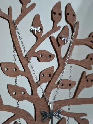 Conjunto joyería libelula plata
