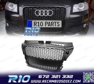 PARRILLA AUDI A3 8P 08-12 LOOK RS3 NEGRO