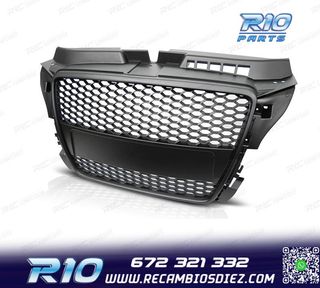 PARRILLA AUDI A3 8P 08-12 LOOK RS3 NEGRO