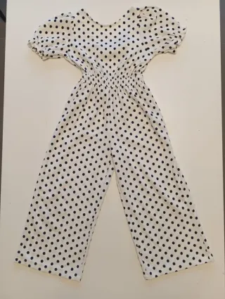 Mono niña lunares azul talla 7