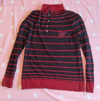 Jersey Ralph Lauren Rayas Rojo y Negro