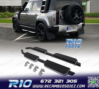 ESTRIBERAS ESTRIBOS LAND ROVER DEFENDER 110 130 20- GRIS