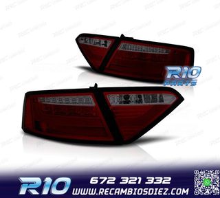 PILOTOS PARA AUDI A5 07-11 LIGHT BAR ROJO AHUMADO