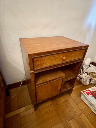 Cassettiera, 2 comodini e letto matrimoniale decò