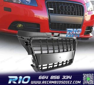 PARRILLA AUDI A3 8P 08-12 LOOK S LINE NEGRO BRILLO