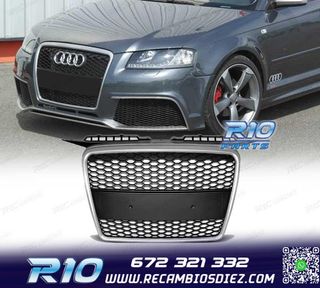 PARRILLA AUDI A3 05-08 NEGRO CROMO MATE