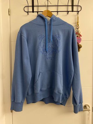 Sudadera Kenzo Azul con Logo Tigre Bordado