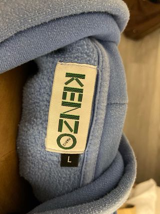 Sudadera Kenzo Azul con Logo Tigre Bordado