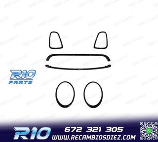 MARCO FAROS PARRILLA MINI R56 R57 R58 07-13 LOOK JCW NEGRO