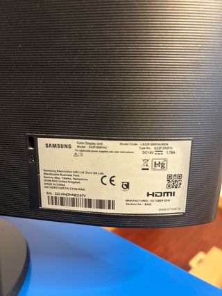 Monitor Samsung Negro. Pantalla de ordenador.PC.
