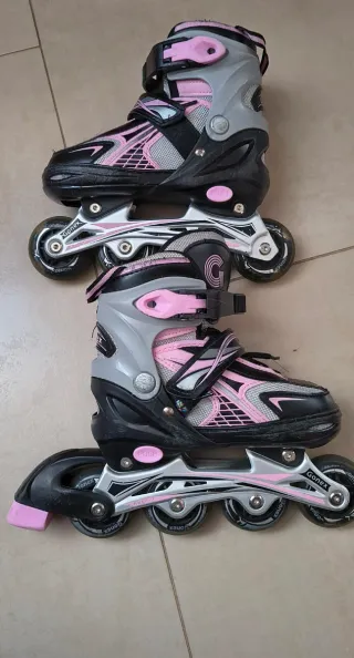 Patines en línea Gonex rosas y negros