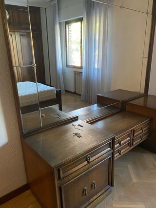 Mueble tocador con espejo madera