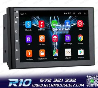 RADIO 9" GPS ANDROID 13 2DIN TÁCTIL BLUETOOTH USB SD