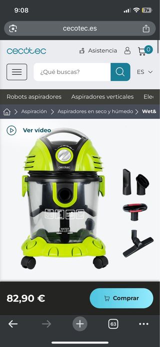 Aspiradora Cecotec Wet&Dry