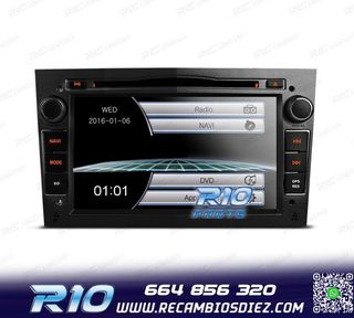 RADIO NAVEGADOR 7" PARA OPEL COLOR NEGRO OSCURO USB GPS TACT
