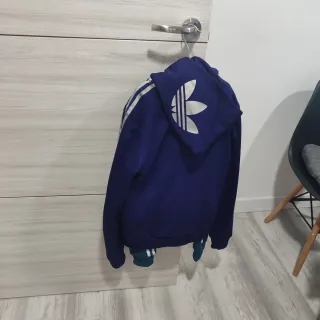Chaqueta Adidas Unisex Morada y Blanca