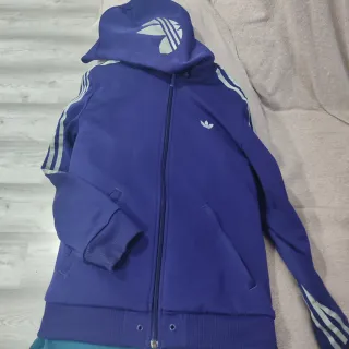 Chaqueta Adidas Unisex Morada y Blanca