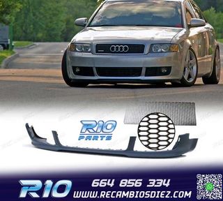 SPOILER LIP FRONTAL DELANTERO AUDI A4 S LINE 00-04 + REJILLA