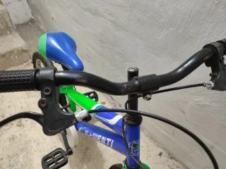 Bicicleta infantil azul y verde