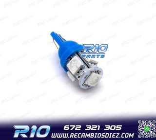 BOMBILLA LED AZUL W5W T10