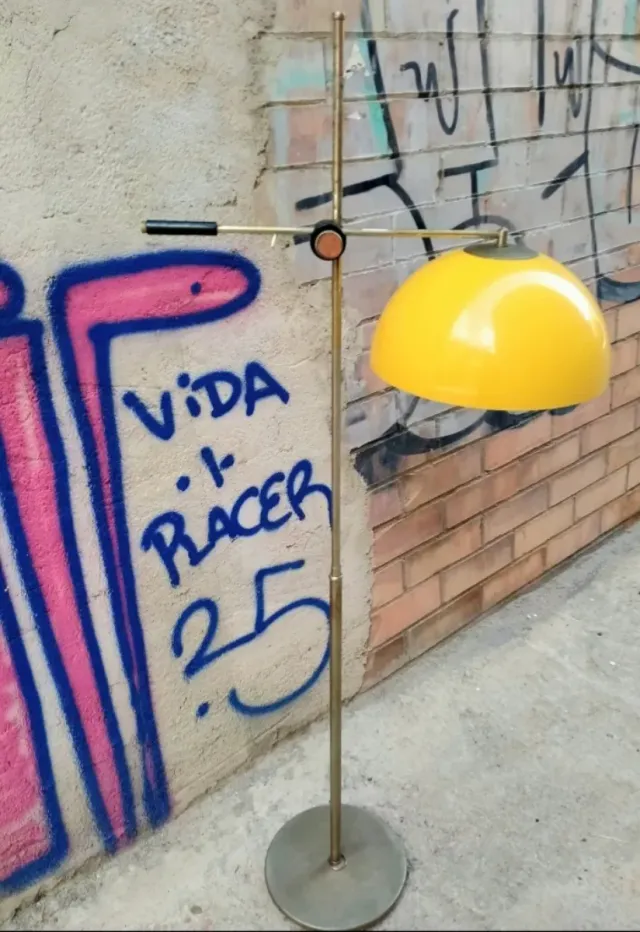 Lámpara Vintage Espacial 70s Dorada