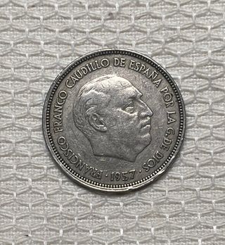 Moneda 25 Ptas 1957 Estrella 61