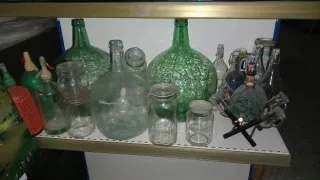 Lote de botellas de cristal