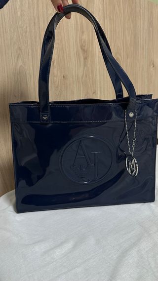 Bolso Armani Junior Azul Charol,